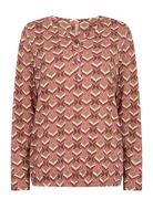 Sc-Felicity Aop Tops Blouses Long-sleeved Pink Soyaconcept