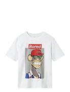 Nlmduff Bod L Ss Top Box Noos Sky Tops T-shirts Short-sleeved White LM...