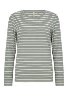 Sc-Onie Tops T-shirts & Tops Long-sleeved Green Soyaconcept