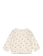 Printed Cotton Sweatshirt Tops Sweat-shirts & Hoodies Sweat-shirts Cre...