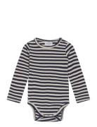Tnsbfro Uni L_S Rib Body Bodies Long-sleeved Navy The New