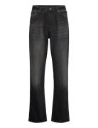 Space Relaxed Straight Leg Jeans Bottoms Jeans Regular Black Weekday