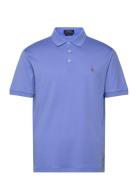 Pima Polo-Ssl-Knt Tops Polos Short-sleeved Blue Polo Ralph Lauren