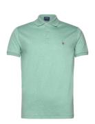 Pima Polo-Ssl-Knt Tops Polos Short-sleeved Green Polo Ralph Lauren