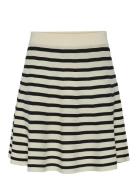 Yasfonny Hw Knit Skirt S. Noos Lyhyt Hame Cream YAS