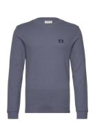 Woven Label Waffle Ls Tee Tops T-shirts Long-sleeved Blue Calvin Klein...