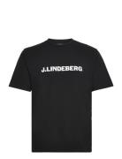 Parcy Logo Tee Tops T-shirts Short-sleeved Black J. Lindeberg
