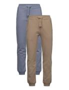Pants Sweat 2-Pack Bottoms Sweatpants Brown Minymo