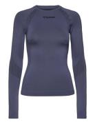 Hmlshaping Seamless T-Shirt L/S Tops T-shirts & Tops Long-sleeved Navy...
