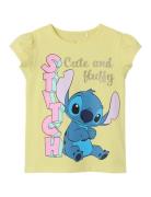 Nmffolly Stitch Ss Top Noos Wdi Tops T-shirts Short-sleeved Yellow Nam...