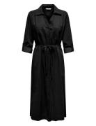 Onlaris Life Ls Belt Shirt Dress Cc Wvn Polvipituinen Mekko Black ONLY