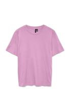 Vmpaulina Ss T-Shirt Jrs Noos Tops T-shirts & Tops Short-sleeved Pink ...