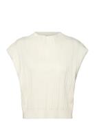 Sylvie Funnel Top Vests Knitted Vests Cream Twist & Tango