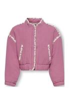 Kmgthyra Life Piping Detail Jacket Otw Bombertakki Pink Kids Only