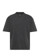 Heavy Weight Boxy T Shirt Tops T-shirts Short-sleeved Black Hollister