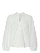 Yaselly Ls Shirt Tops Blouses Long-sleeved White YAS