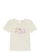 T-Shirt Ss Tops T-shirts Short-sleeved Cream Creamie