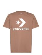 Star Chevron Tee Black Sport T-shirts Short-sleeved Brown Converse