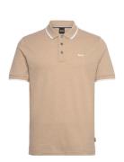 Parlay 190 Tops Polos Short-sleeved Beige BOSS