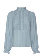 Arielll Shirt Ls Tops Blouses Long-sleeved Blue Lollys Laundry