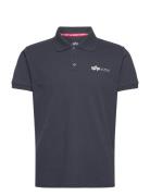 Basic Polo Sl Tops Polos Short-sleeved Navy Alpha Industries