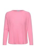 Curved Sweater Tops Knitwear Jumpers Pink Davida Cashmere