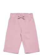 Cotton Pants With Adjustable Drawstring Bottoms Trousers Pink Mango
