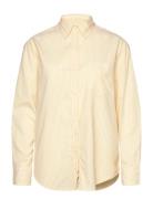 Rel Luxury Oxford Stripe Bd Shirt Tops Shirts Long-sleeved Yellow GANT