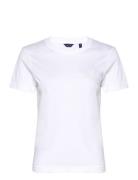 Reg Tonal Shield Ss T-Shirt Tops T-shirts & Tops Short-sleeved White G...