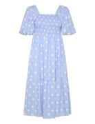 Cheri Dot Dress Polvipituinen Mekko Blue A-View