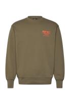 Compact Cotton Mnc Crew Tops Sweat-shirts & Hoodies Sweat-shirts Khaki...