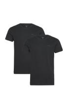 C-Neck T-Shirt 2-Pack Tops T-shirts Short-sleeved Black GANT