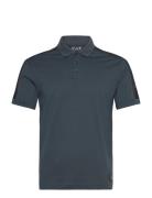 Polo Shirt Tops Polos Short-sleeved Blue EA7