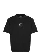 T-Shirt Tops T-shirts Short-sleeved Black Armani Exchange