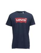 Graphic Setin Neck Hm Graphic Tops T-shirts Short-sleeved Navy Levi's®