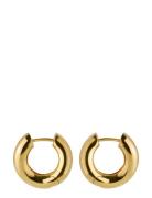 Flowing Stream Huggies Accessories Jewellery Earrings Hoops Gold Perni...