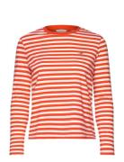 Reg Striped Shield Ls T-Shirt Tops T-shirts & Tops Long-sleeved Red GA...