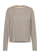 Boxy Long Sleeve T-Shirt Tops T-shirts & Tops Long-sleeved Multi/patte...