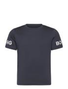 Borg T-Shirt Sport T-shirts Short-sleeved Navy Björn Borg