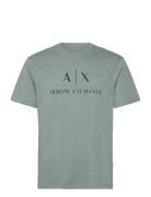 T-Shirt Tops T-shirts Short-sleeved Green Armani Exchange