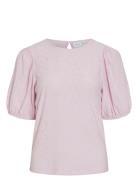 Vikally O-Neck 2/4 Top - Noos Tops Blouses Short-sleeved Pink Vila