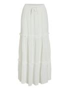 Vimesa Hw Long Skirt/Su/Ft/Ka Pitkä Hame Cream Vila