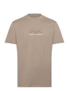 T-Shirt Tops T-shirts Short-sleeved Beige Armani Exchange
