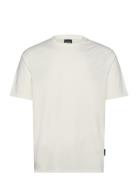 Panelled Neoprene T-Shirt Tops T-shirts Short-sleeved White Lyle & Sco...