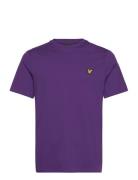Plain T-Shirt Tops T-shirts Short-sleeved Purple Lyle & Scott