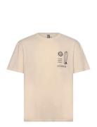 Surf T-Shirt Tops T-shirts Short-sleeved Cream Fat Moose