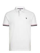 Nis Reg Pi Uspa M Polo Tops Polos Short-sleeved White U.S. Polo Assn.