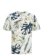 Jjhawaii Aop Tee Ss Crew Neck Tops T-shirts Short-sleeved Blue Jack & ...