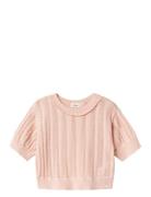 Nmffaria Ss Loose Knit Lil Tops Knitwear Pullovers Orange Lil'Atelier