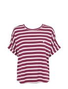 Softness Stripe Ss T-Shirt Tops T-shirts & Tops Short-sleeved Multi/pa...